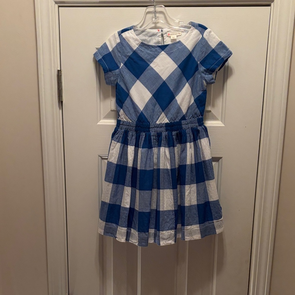 Crewcuts Kids Dress in Blue and White Plaid